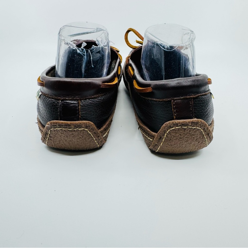 L.L.Bean Men's Handsewn Flannel-Lined Slippers Color Brown SZ 8 - Picture 3 of 9
